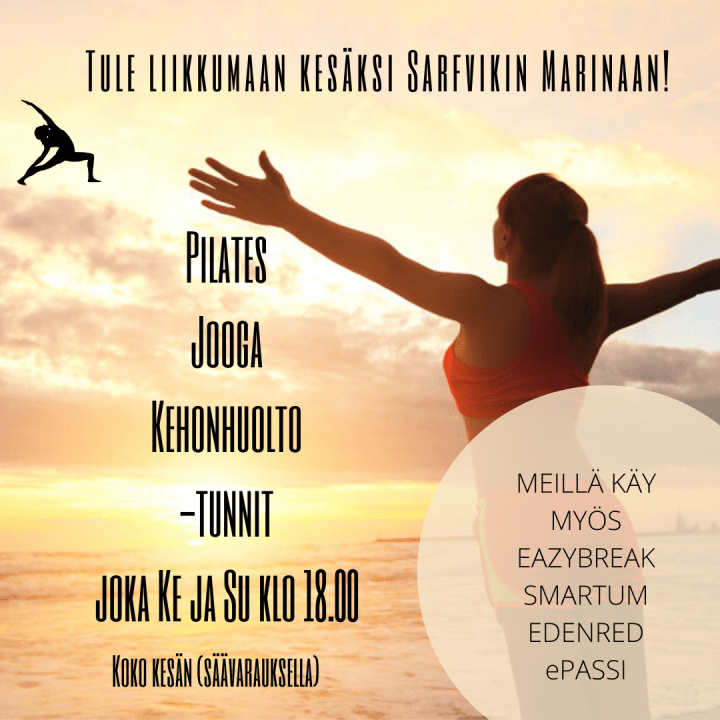 Pilates Jooga Kehonhuolto -tunnit Ke &amp; Su klo 18.00 (1)